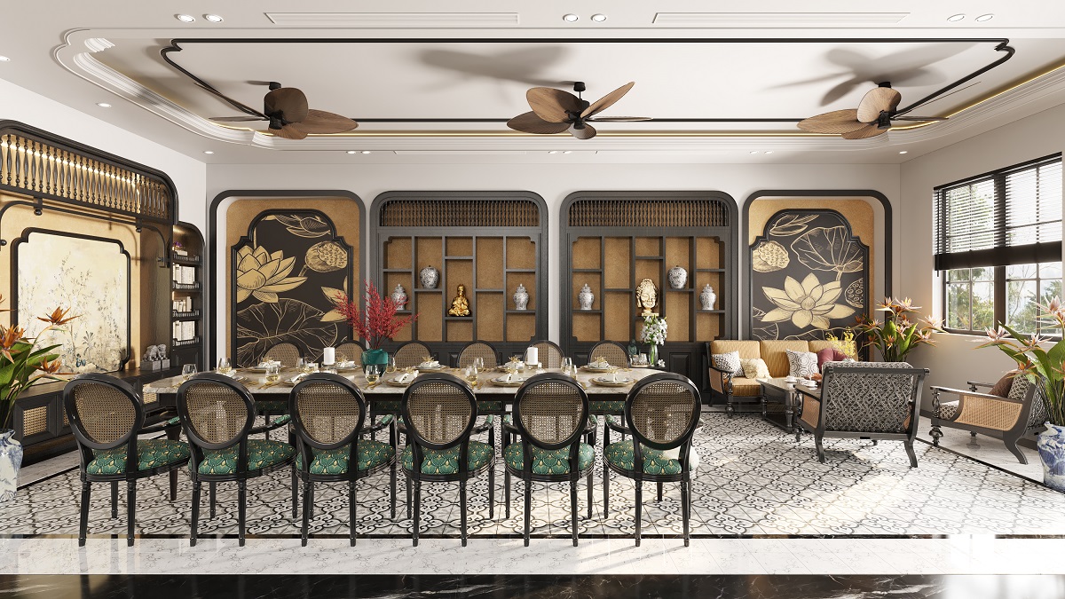 Hệ thống phòng tiệc chuẩn quốc tế mang đến không gian kết nối ấm cúng, riêng tư cho mọi gia đình